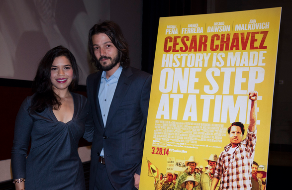 Diego Luna presenta en el Capitolio su película “César Chávez”.