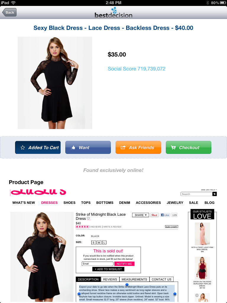Mi experiencia de compra virtual en #Leap Commerce #llblog. Mi sexy vestido negro.