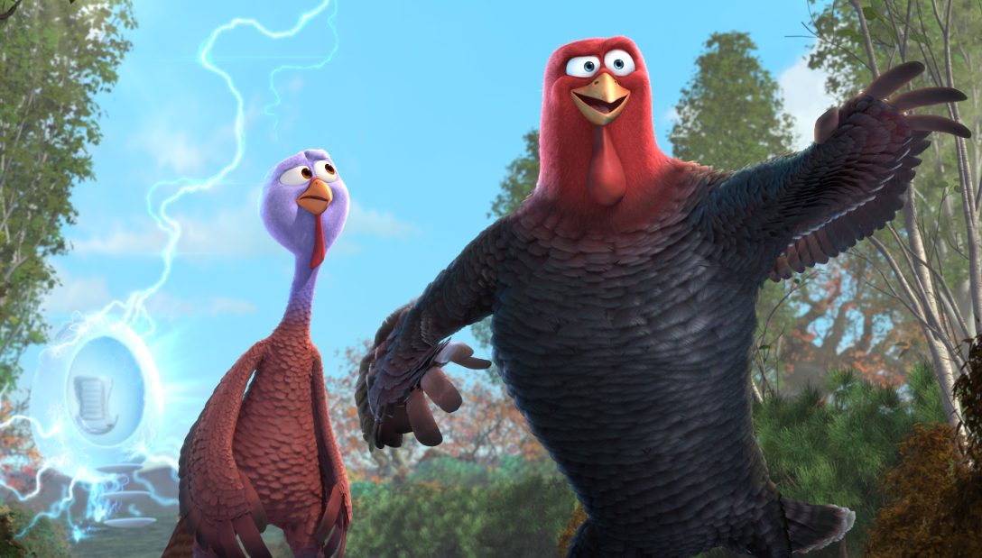 “Free Birds” una animación que imagina una Cena de Acción de Gracias “sin pavos”.