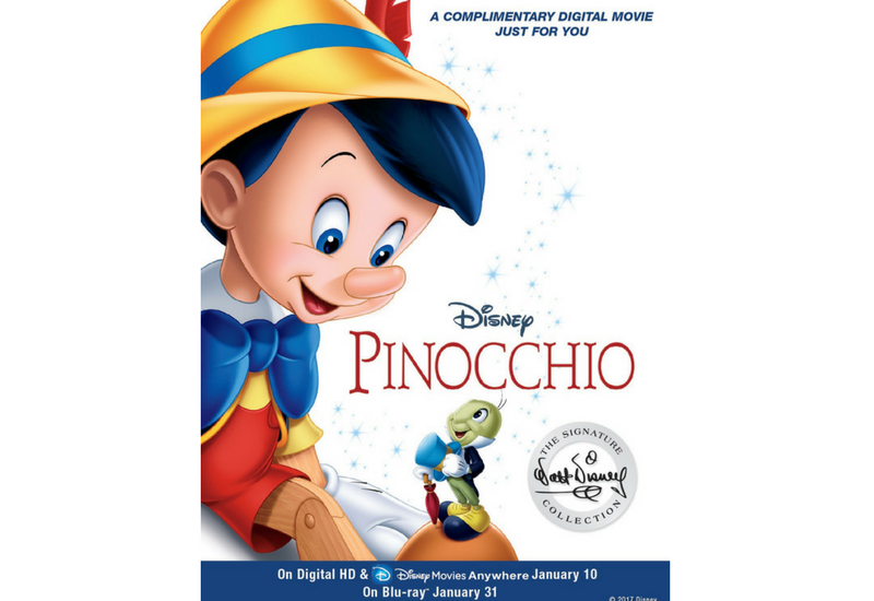 Sorteo Pinocchio, copia digital.